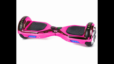 Latest Model 6.5" HOVERBOARD Chrome Pink Bluetooth and Speaker Hoverboard Segway